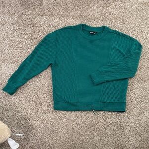 Simply Vera Vera Wang Women's Teal Crewneck Sweater